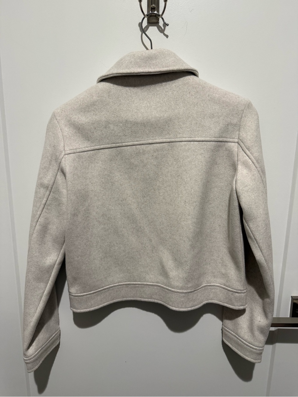 Zara Women's Cream Wool-Blend Zip Front Jacket - XS - Picture 3 of 3